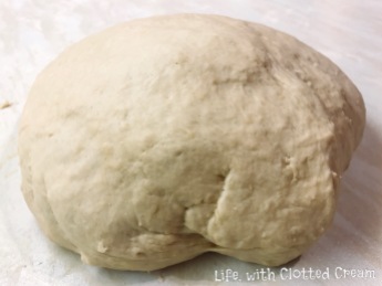 Prepared dough for homemade pizza